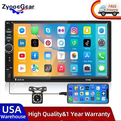 7' 2 Din Touch Screen MP5 Car Stereo Radio Double Car Player WIFI BT FM Camera