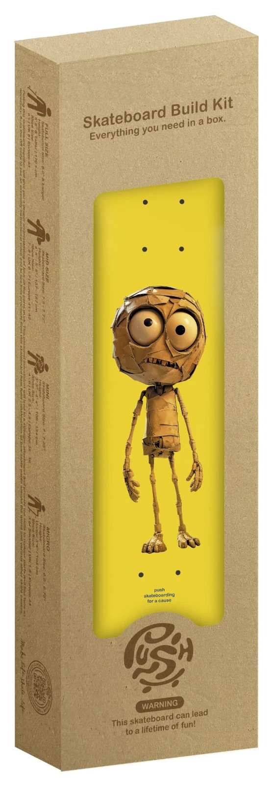 Plywood Guy (in-complete) Skateboard Kit - 7.25" X 29.2"