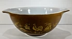 Vintage Pyrex Early American #442  1-1/2 Qt Cinderella Mixing Bowl Brown & Gold