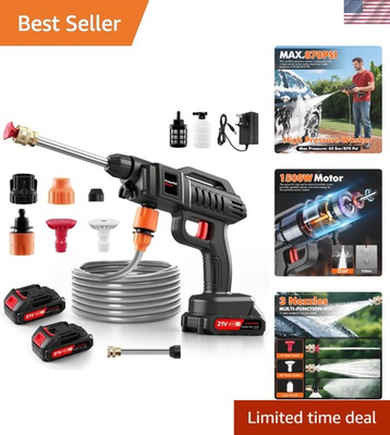 #ad #ad Cordless Pressure Washer 1500W 21V Portable Power Washer Rechargeable Batte... $62.95