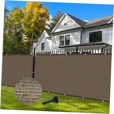 Fence Privacy Screen 4x32.8FT Protective Fence with Grommets 4×32.8FT Brown