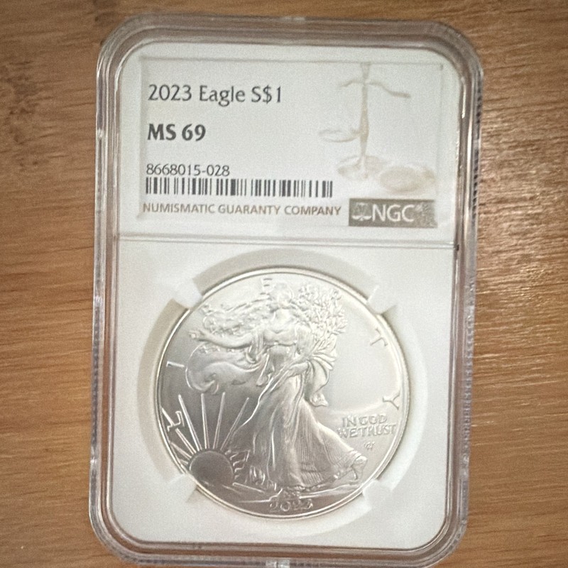 U.S. Mint 2023 American Silver Eagle $1 1oz .999 Silver NGC MS69 8668015-028