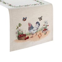 TischläUfer Tischdecke Mitteldecke Tischdeko Mehrfarbig 45X140 HüHner Dekorativ