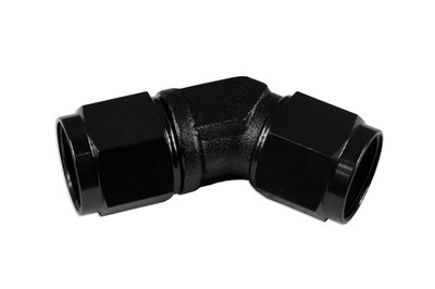 Weiblich zu weibliche Alu Fitting Adapter Verbinder Anschluss 45' AN12 Schwarz