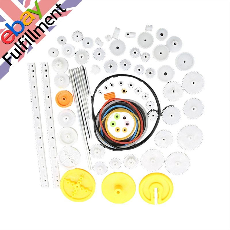 82PCS/Set Plastic Gear DIY Technology Set for Toy Motor Car Robot Model Kit M