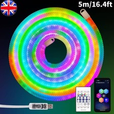 360° LED Strip Lights Neon Flex Rope 5V RGB WS2812B Waterproof Outdoor Lighting