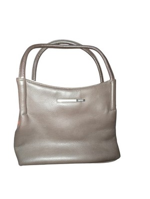 Y2K Esprit Brown Faux Leather Shoulder Bag 90s Style Small Purse Retro