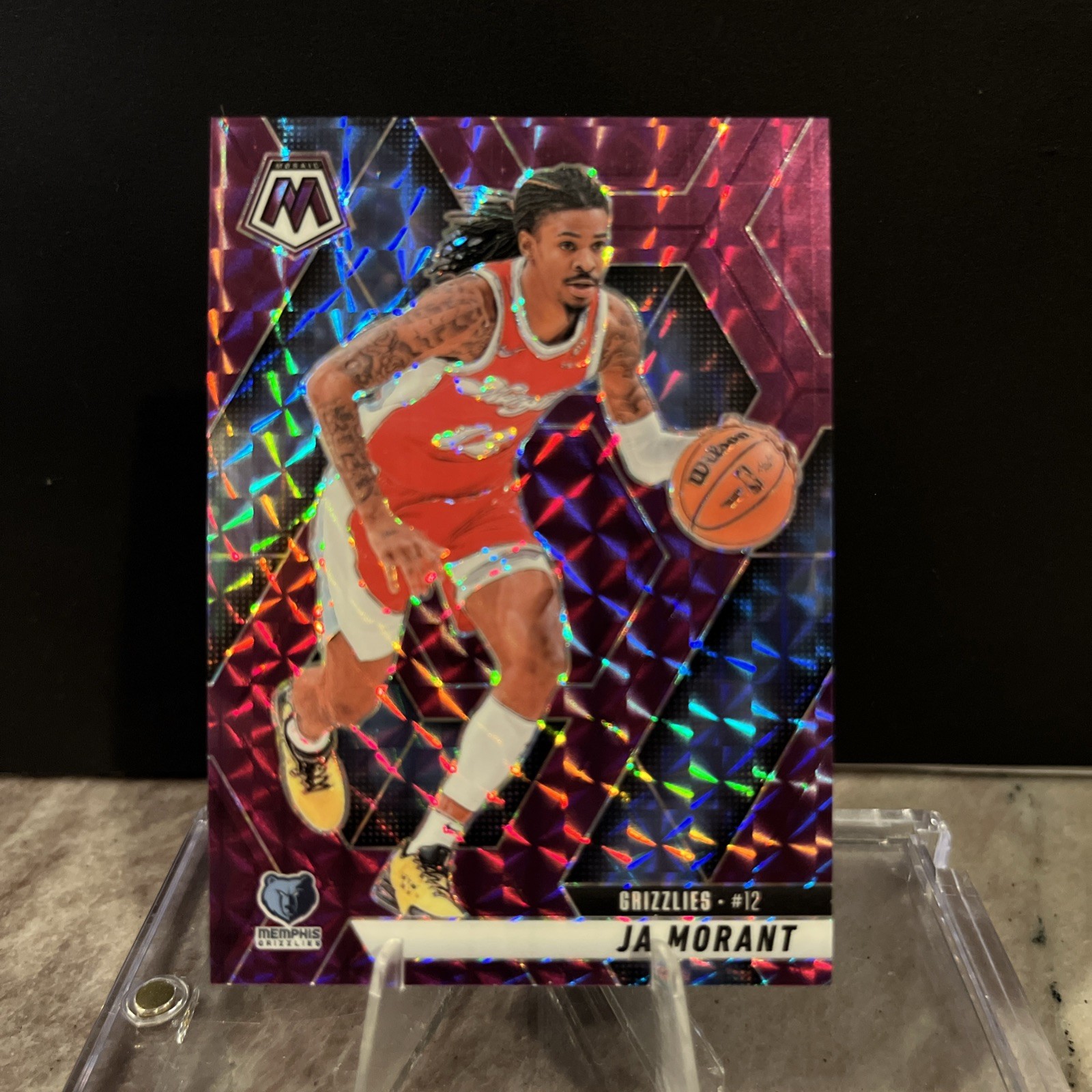 2024-25 Panini Mosaic 195 Ja Morant Purple 86/99