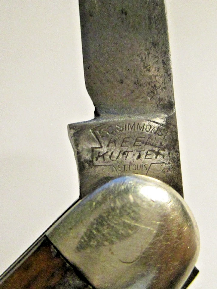 ВИНТАЖНЫЙ E.C. Карманный нож Simmons Keen Kutter 1870-1940 Sleaveboard с 2 лезвиями - Изображение 4 из 4