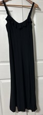 OLD NAVY Women’s Black Sundress Ruffle Front Lightweight Midi Sleeveless Dress M