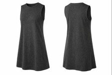 Boho Jane Sleeveless Charcoal Gray Knit Swing Tank Dress Women’s Small USA 299