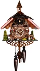 cuckoo clock black forest quartz german wood batterie house style music new