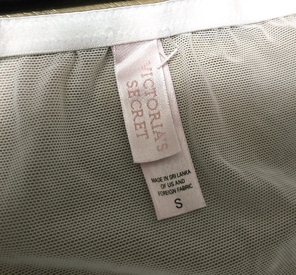 Vintage Victoria's Secret Sheer Mesh Embroidered Floral String Bikini Panties S - Image 3 of 3