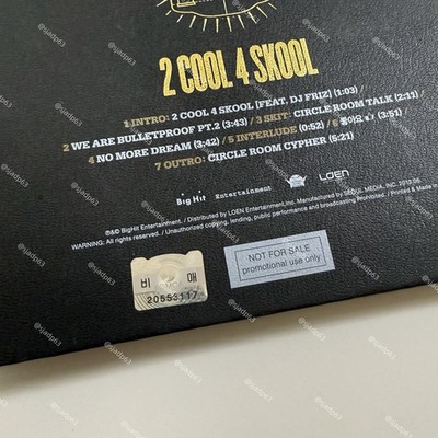 BTS 2 Cool 4 Skool Signed Album All Member Hand Signed Debut