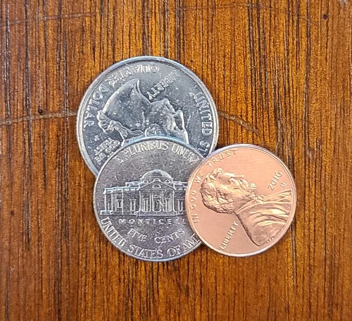 Magic Trick Shim Shell Coin Set ( Quarter Nickel Penny ) Warehouse Find! - product listing photo
