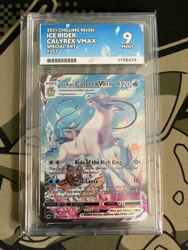 Ice Rider Calyrex VMAX graded ACE 9 for sale on eBay