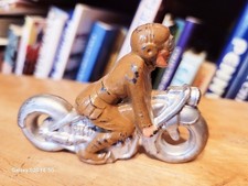 VERY NICE 1930s MANOIL 52 M82 LEAD DIME STORE G.I. SOLDIER MOTORCYCLE RIDER 2