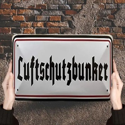 Blechschild Luftschutzbunker Bunker 30x20cm TEL1289