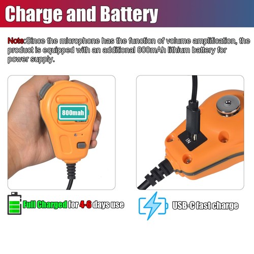 PTT Wired Microphone for ZELLO App - iOS & Android Compatible w/ 800mAh Batte... - Picture 4 of 6