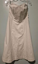 Isaac Mizrahi Target White Structured Strapless White Dress Women's Sz 8 Classic