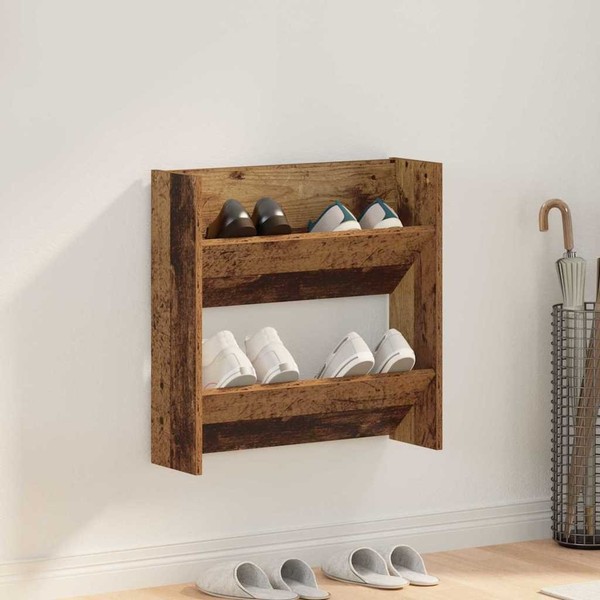 Wand-Schuhschrank | Schuhregal | Schuhablage | Wandmontage | 60 X 18 X 60 Cm-image