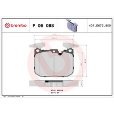 BREMBO P 06 088 Bremsbel�ge Vorne f�r BMW 3 4 1 2 i8