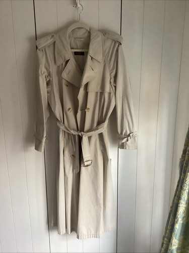 Margaret Howell, MARGARET HOWELL Vintage Sz 10 100% Cotton Cream Classic Trench coat