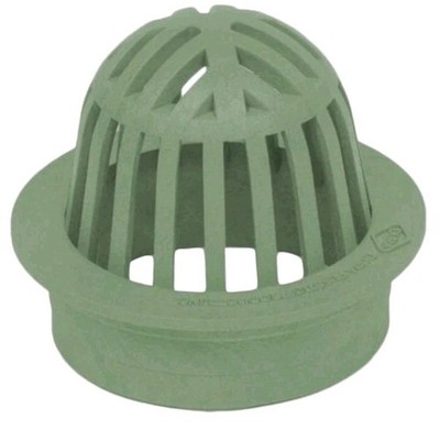 Box Of 10 - 040-A 4'' Atrium Drainage Grate - Green. Universal, NDS, RainBird, Te