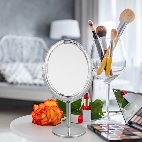 Desktop Vanity Mirror Makeup Adjustable Double Side For Small Standing - Picture 6 of 12