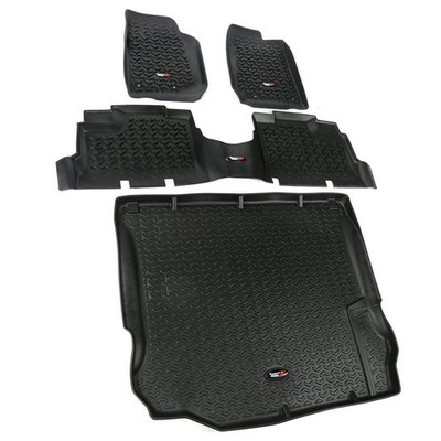 Rugged Ridge 12988.04 Floor Liner Kit Black 4 Door for 11-18 Jeep Wrang
