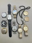 Vintage Men’s Watch Lot Seiko, Waltham, Timex, Geneva, Peyote Bird