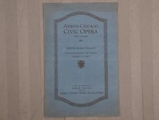 Vintage 1927 Akron-Chicago Civic Opera Program Rigoletto Keith-Albee Palace