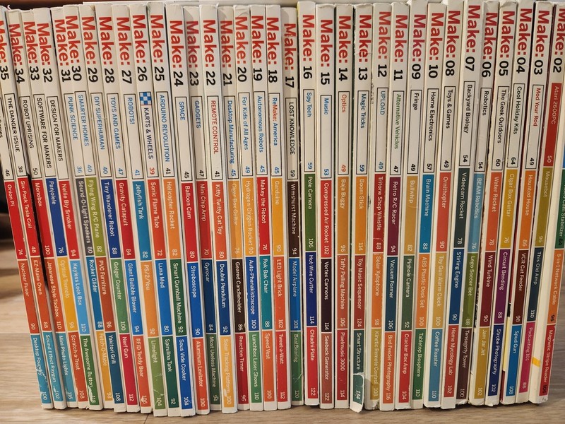 Make Magazine 1st 9 years - Issues 1 To 36 - Complete Set. Creative Inspiration!