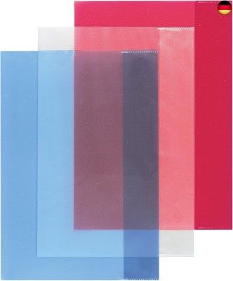 Herlitz Hefthülle A4 transparent, 3 Stück in PP-Beutel, farbig sortiert