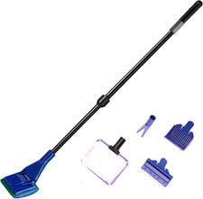 Aquarium Cleaning Tools Kit 5 in 1, Adjustable 21 31" Rod with Scraper Net