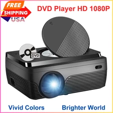 DVD Projector Portable Built In DVD Player HD 1080P Supported Movie Projector