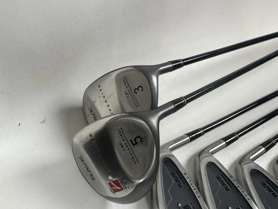 Juego de palos de golf Square Two Rave Posiflo 3 y 5 maderas 3-PW Senior Flex grafito diestro Foto 2 de 4