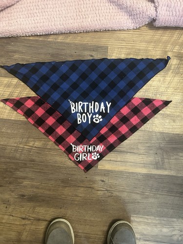 Dog Birthday Bandanas Boy And Girl One Size