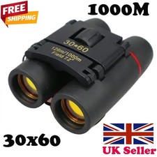 1000m 30x60 Compact Zoom Binoculars Long Range Folding HD Mini Telescope Outdoor