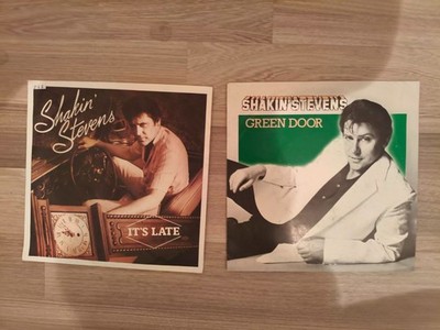 2x Shakin Stevens Singles Schallplatten Vinyl | Green Door | It`s Late | Pop