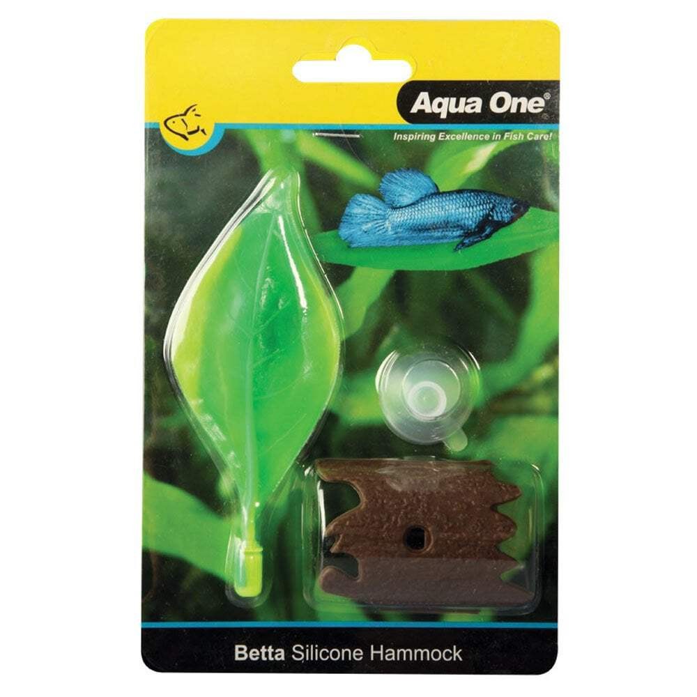 Aqua One Silicone Betta Leaf Hammock | Aquarium Fish Tank Decor Plant