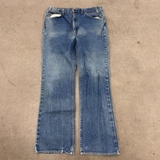 VTG 80s Orange Tab Levi's 517 Bootcut Jeans Mens 36x30 Blue Denim Grunge Western