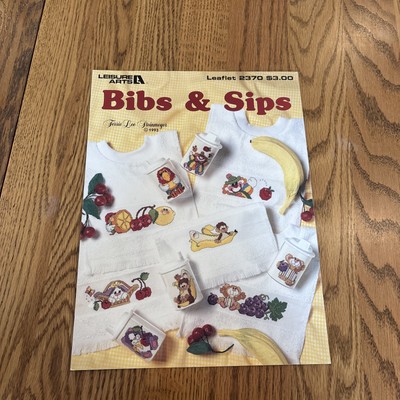 Leisure Arts Bibs & Sips Cute Boarders Cross Stitch Patterns Charts #2370 
