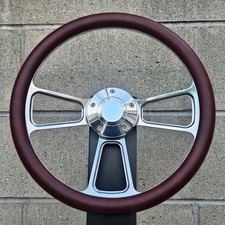 14 Wheel W Worn Burgundy Wrap Horn Hub 1964-66 Chevy Pontiac Olds Buick