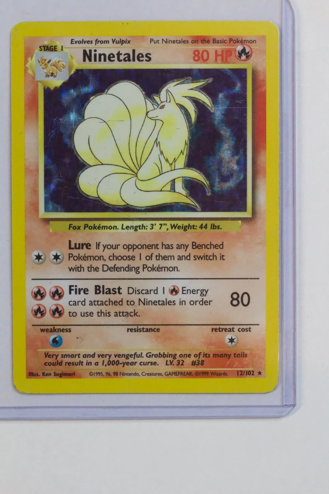 Deal for Ninetales - 12/102 - Pokemon Base Set Unlimited Holo Rare Card WOTC LP