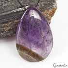 Certified 34.20 Cts Natural Purple Amethyst Pear Cab Drilled Bead/Briolette Gem