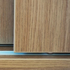 4pcs Sliding Cabinet Door Hardware Kit Wardrobe Wheel Track Rail Roller Pulley