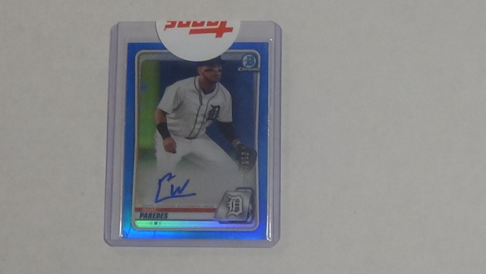 2020 ISAAC PAREDES SER. #'D 19 OF 150 /JSY # RC BOWMAN CHROME BLUE REF AUTOGRAPH