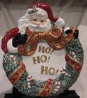 Santa Claus HO! HO! HO! Christmas Canape Wreath Plate or Wall Display Fitz&Floyd — photo 3