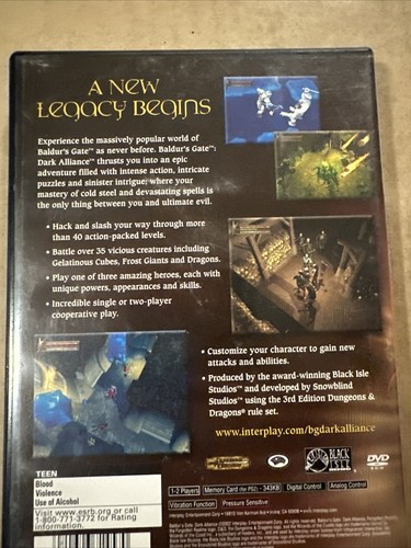 Baldur's Gate: Dark Alliance (PlayStation 2, 2005) CiB With Manual Game - 第 6/15 張圖片